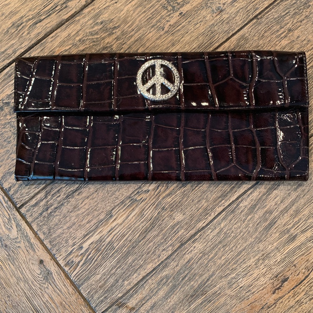 Donald Pliner leather clutch